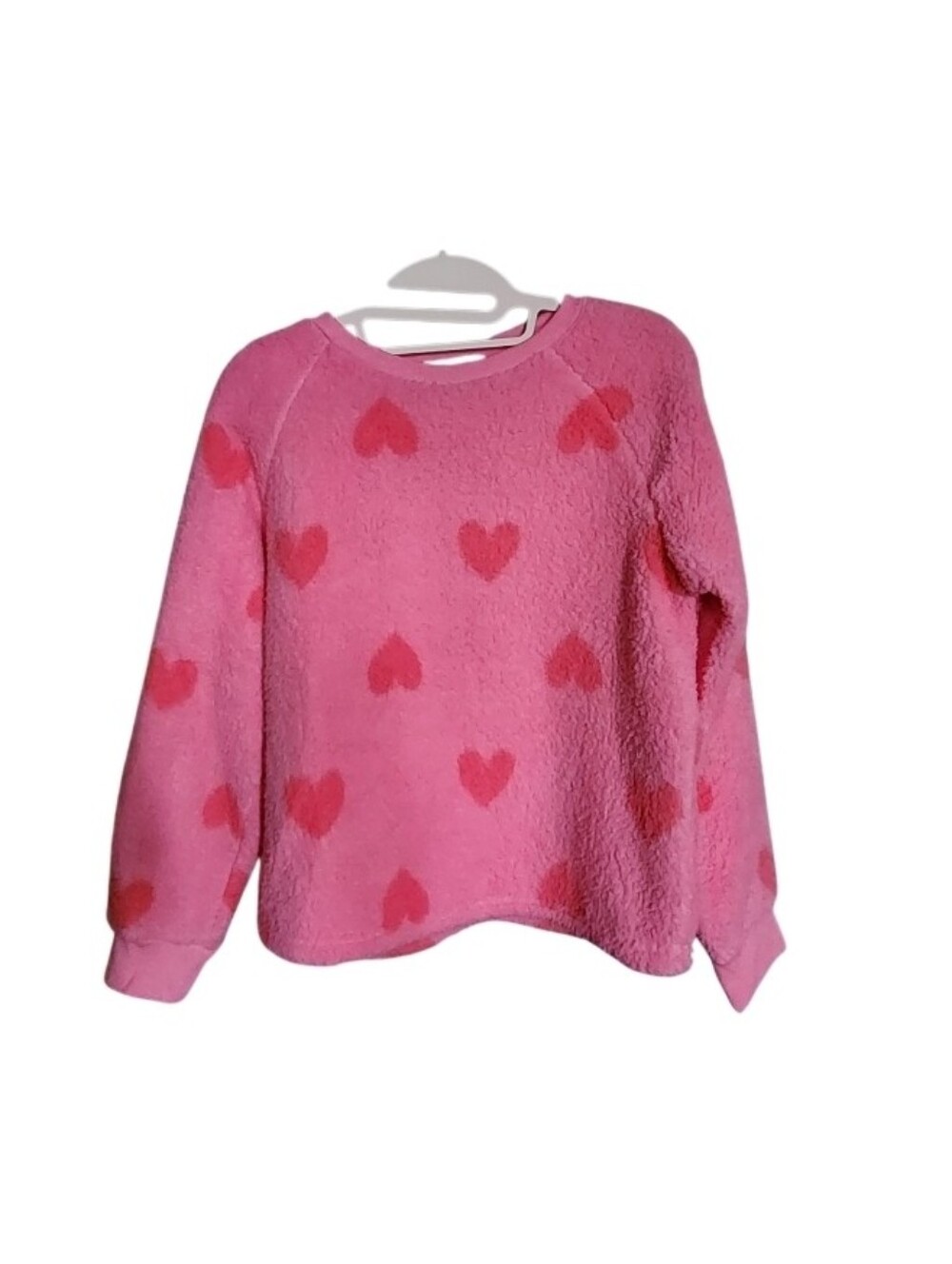 Cozy Pink Heart Print Women's Sweater